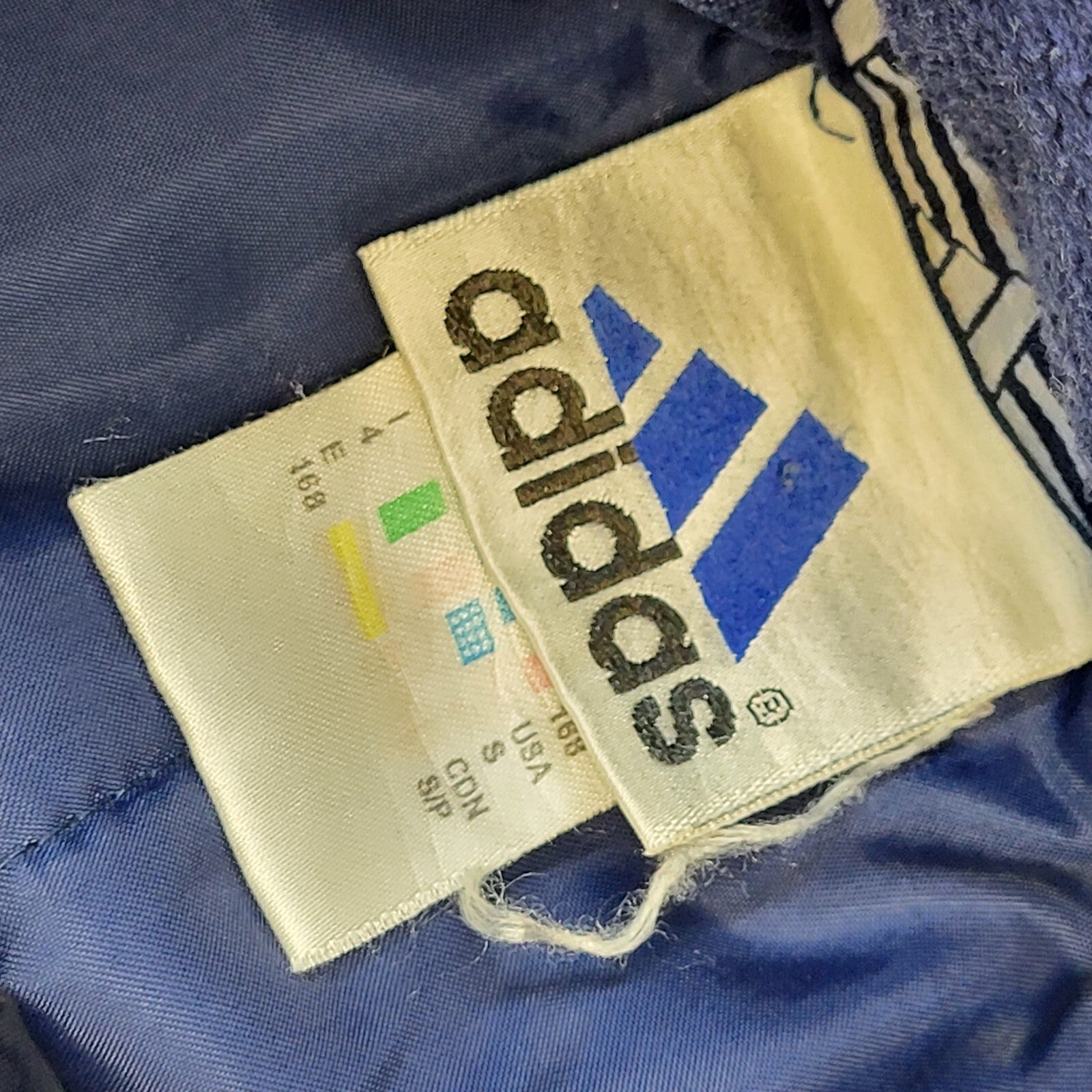 Adidas 90s Vintage Navy Blue Over-sized Windbreaker Jacket Men's Size S-M