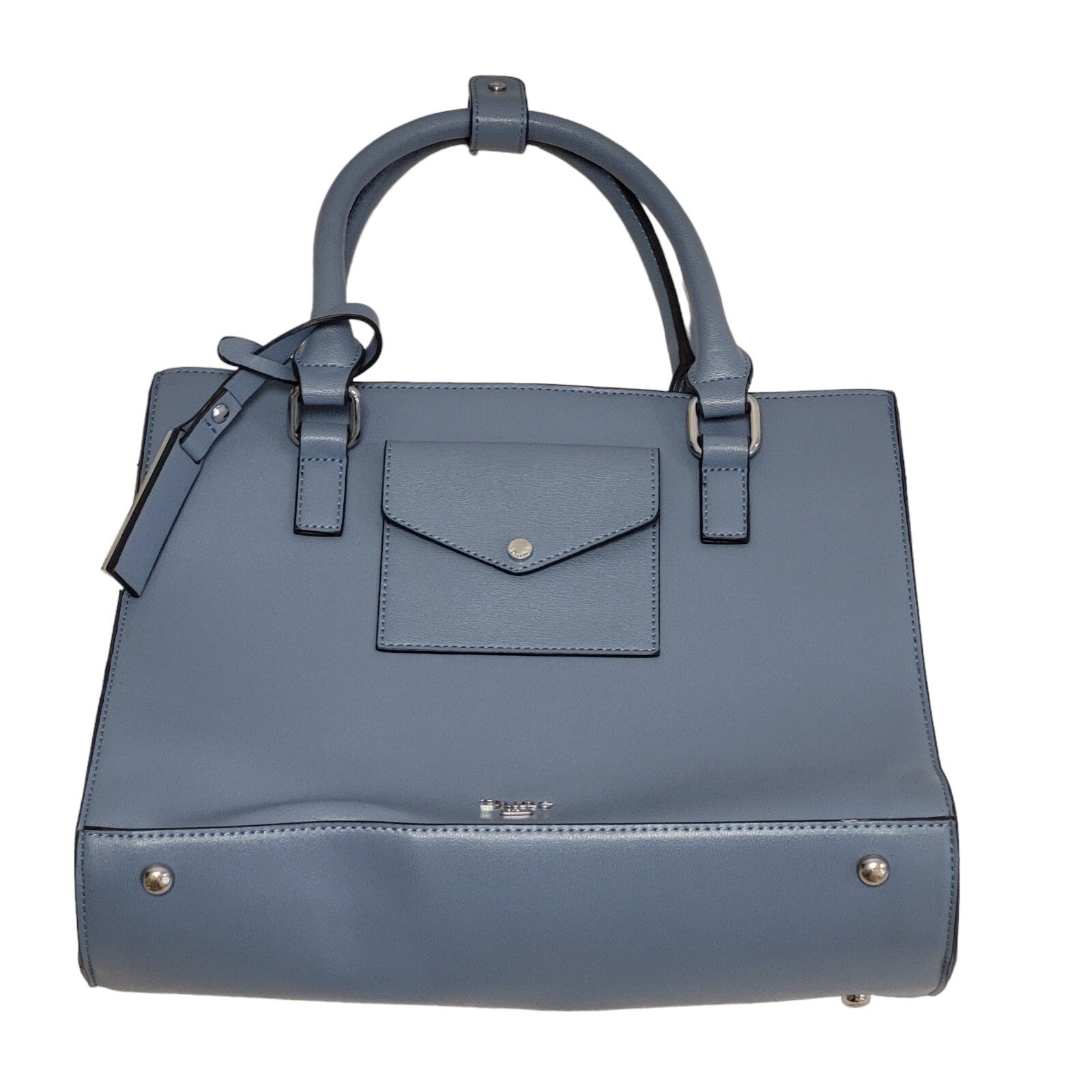 Dune Blue Zip Leather Medium Hand Bag Uk Women's Size 9" x 12.5"