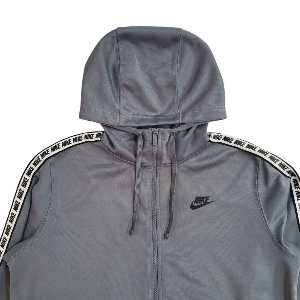 Nike Sports Hoodie Grey Full Zip Drawstring  Modern UK Men's Size M
