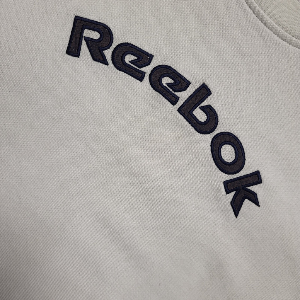 Reebok Essentials Spell Out  Vintage 90s White Sweatshirt Women's Size UK 12