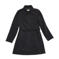Next Black Vintage 90s k Button & Belt Rain Coat Uk Women's Size 12