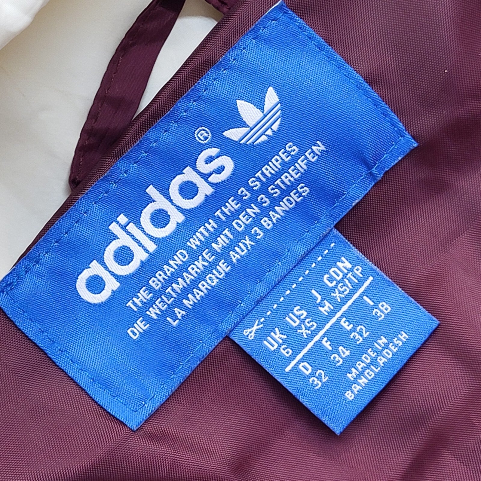 Adidas Vintage Y2k Burgundy Hooded Gilet Uk Women's Size 6