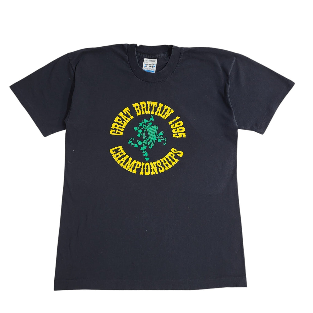 Screen Stars 90's Black Britain 95 Championships Single Stitch T-Shirt Men's M
