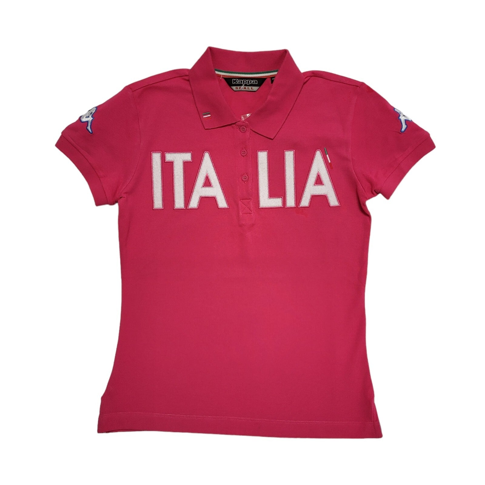 Kappa Y2K Vintage Pink Polo Shirt Uk Women's Size Small Bnwt