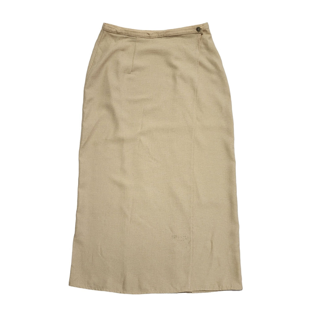 Dorothy Perkins 90s Beige Front Split Skirt Uk Women's Size 14 W32