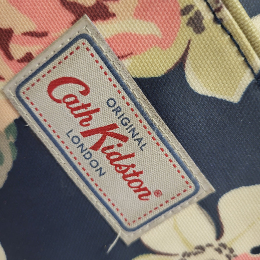 Cath Kidston Blue Pink Zip Floral Shoulder Bag & Purse Uk Women's Size 9" x 13"