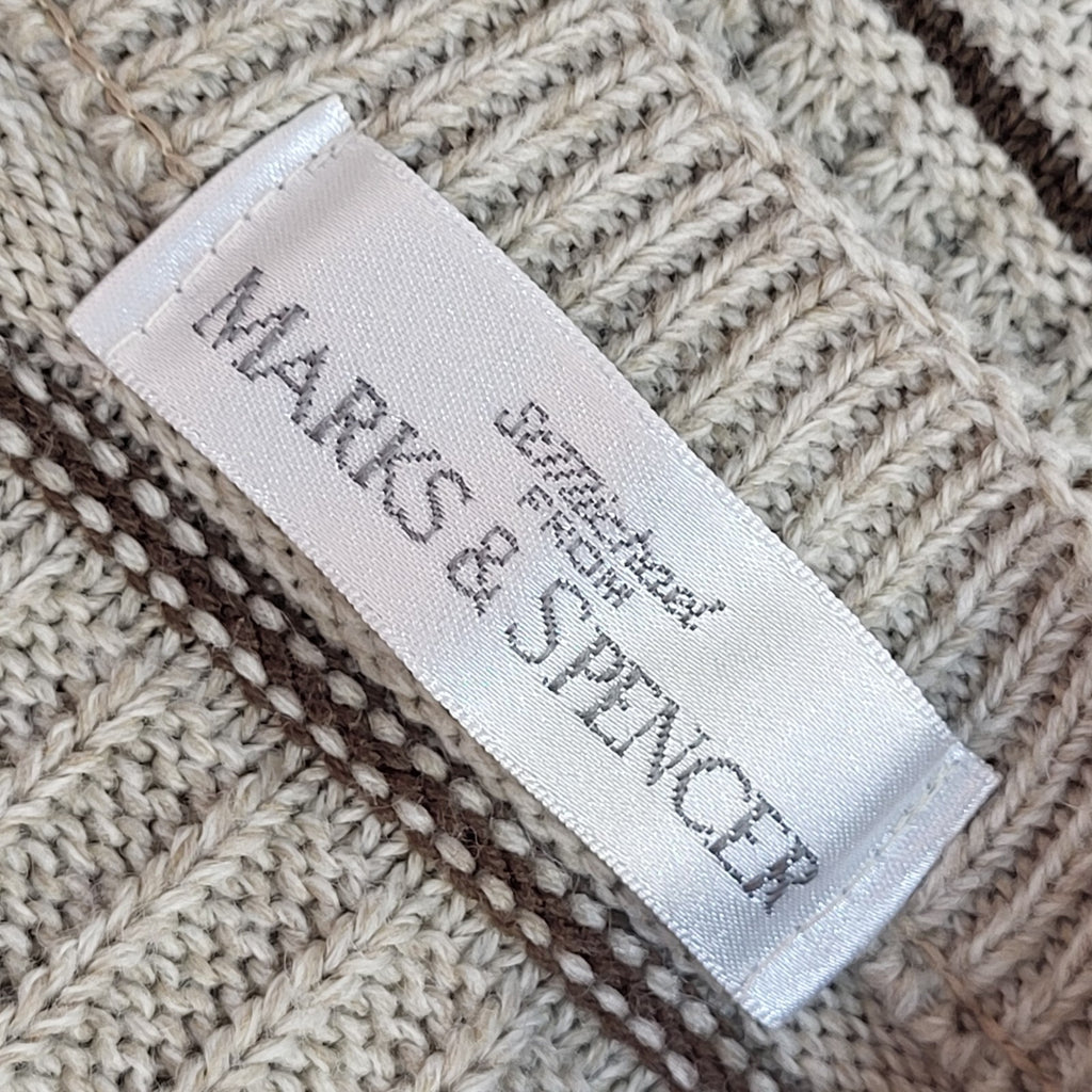 St Michael Vintage 90's Beige Jumper UK Men's Size Medium