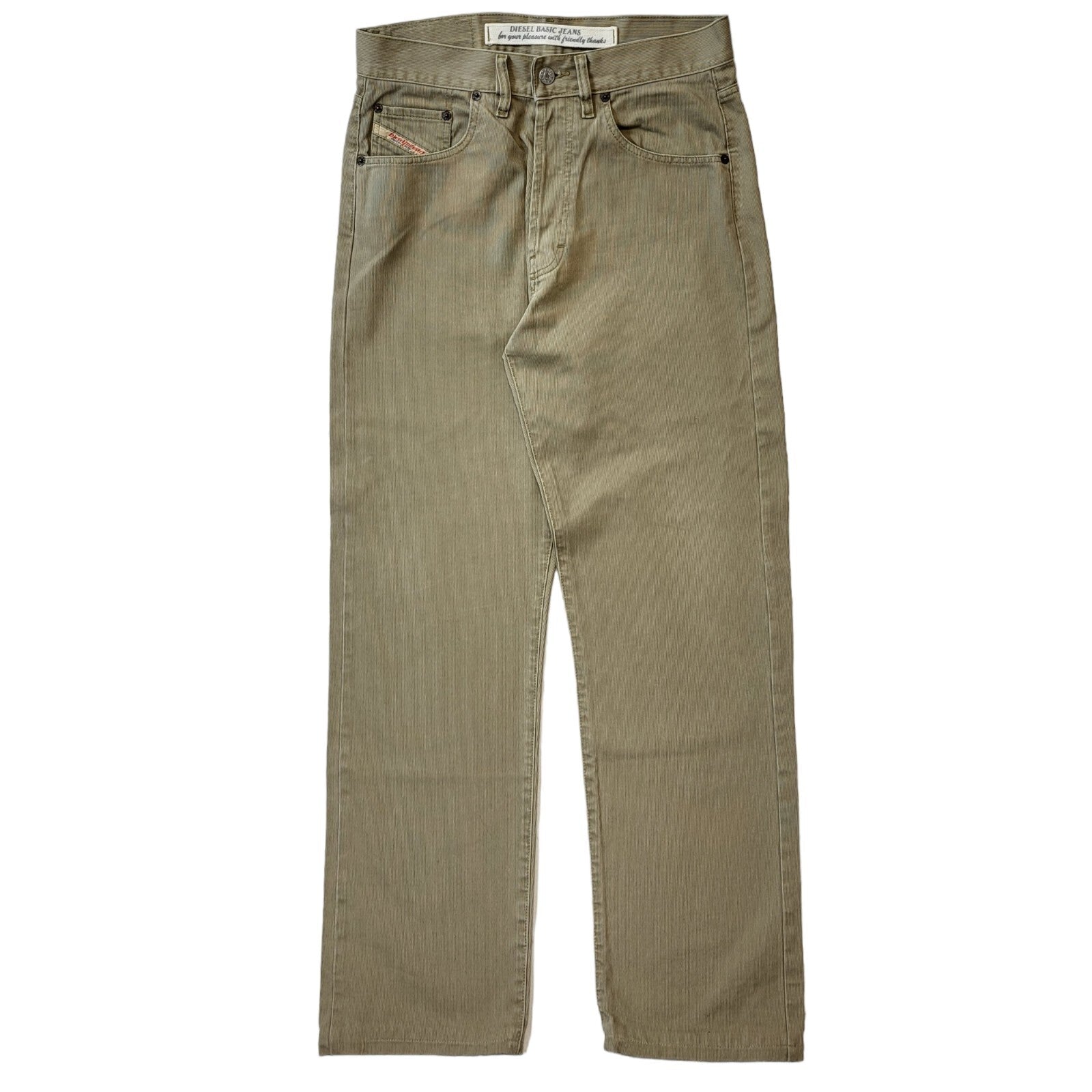 Diesel Y2k Vintage Beige Straight Denim Jeans Men's Size M W32 L32
