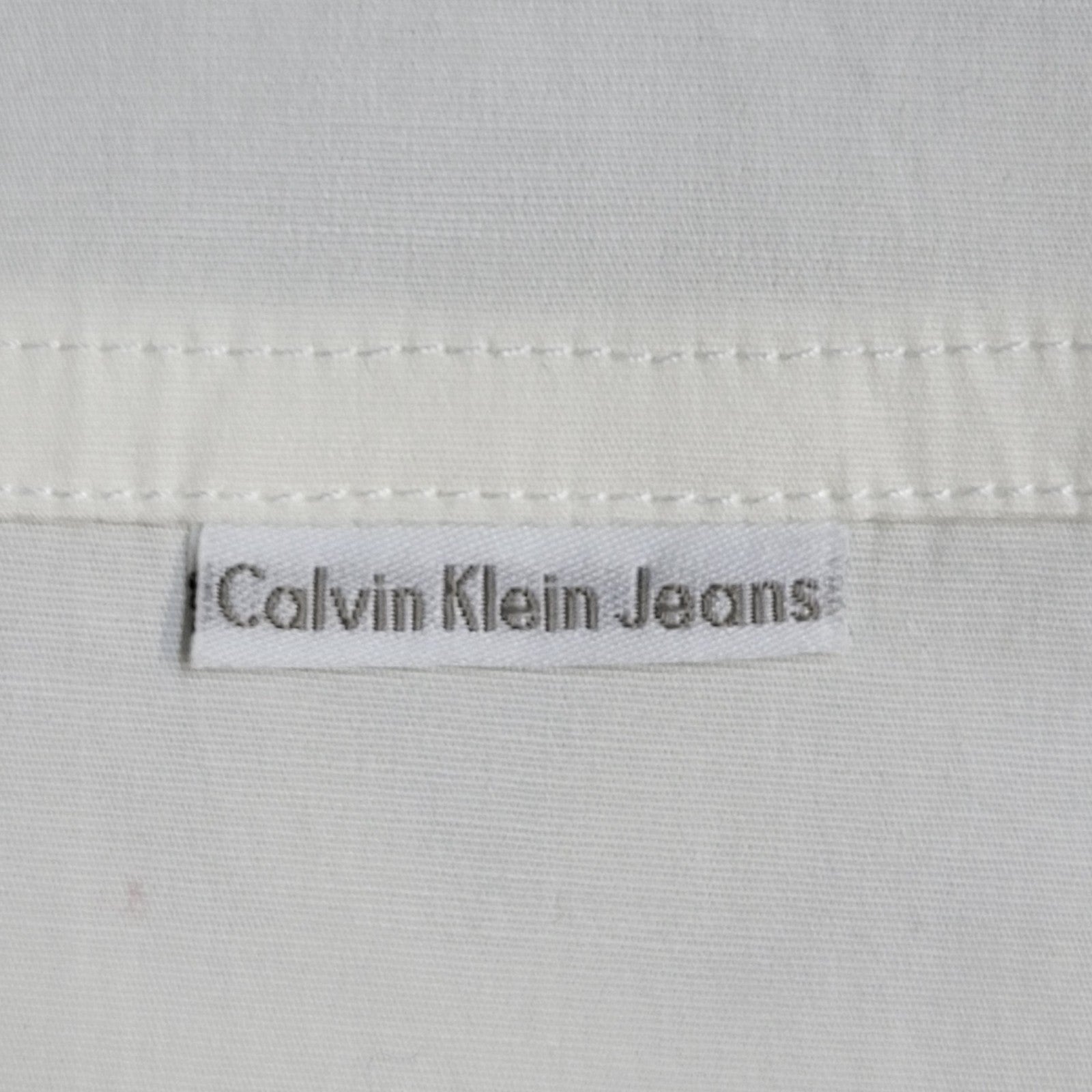 Calvin Klein Shirt White Y2K Short Sleeve Tailored Women's M 10 Bnwt