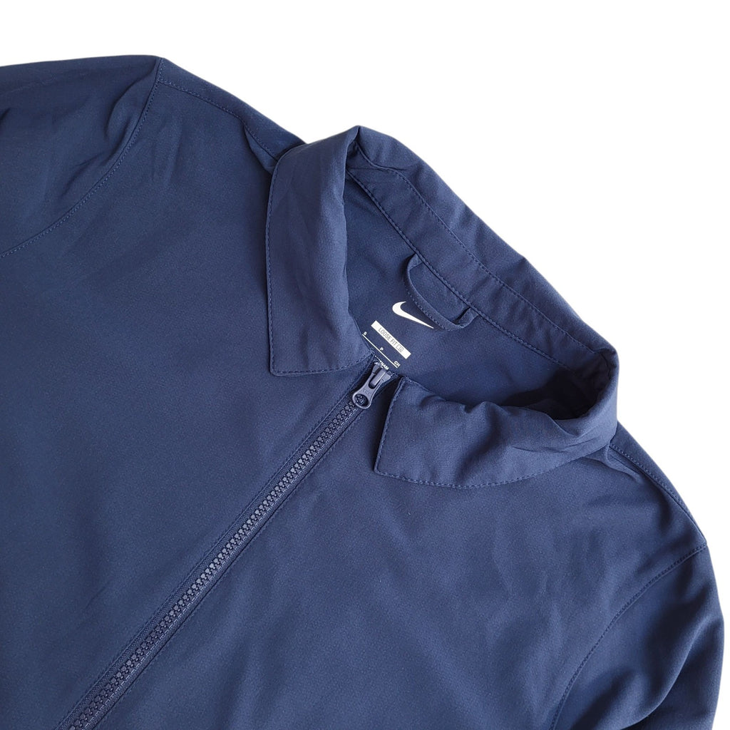 Nike Y2K Vintage Navy Blue Zip Up Windbreaker Jacket UK Men's Size S