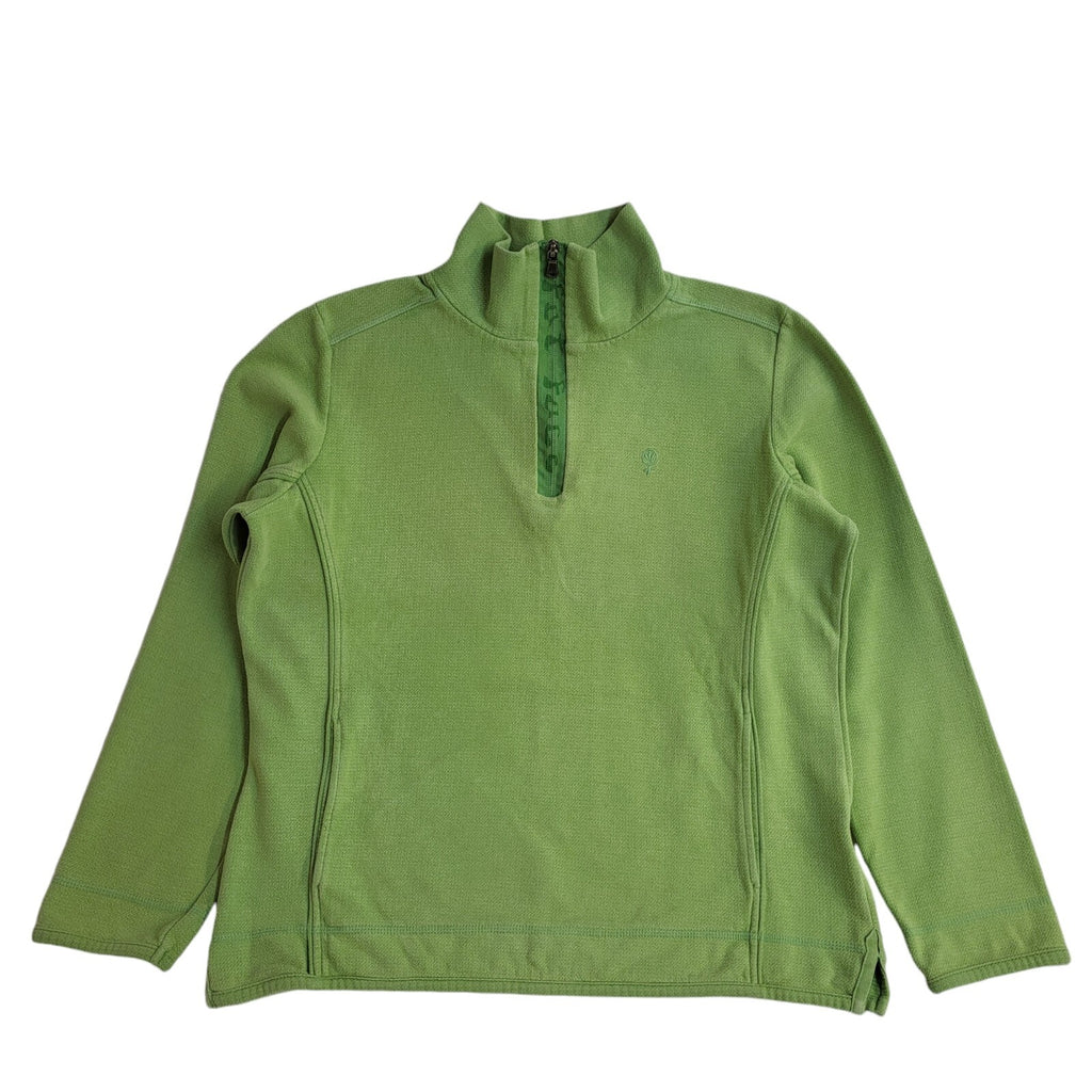 Fat Face Green 1/4 Zip Vintage 90's Sweatshirt UK Women's 14