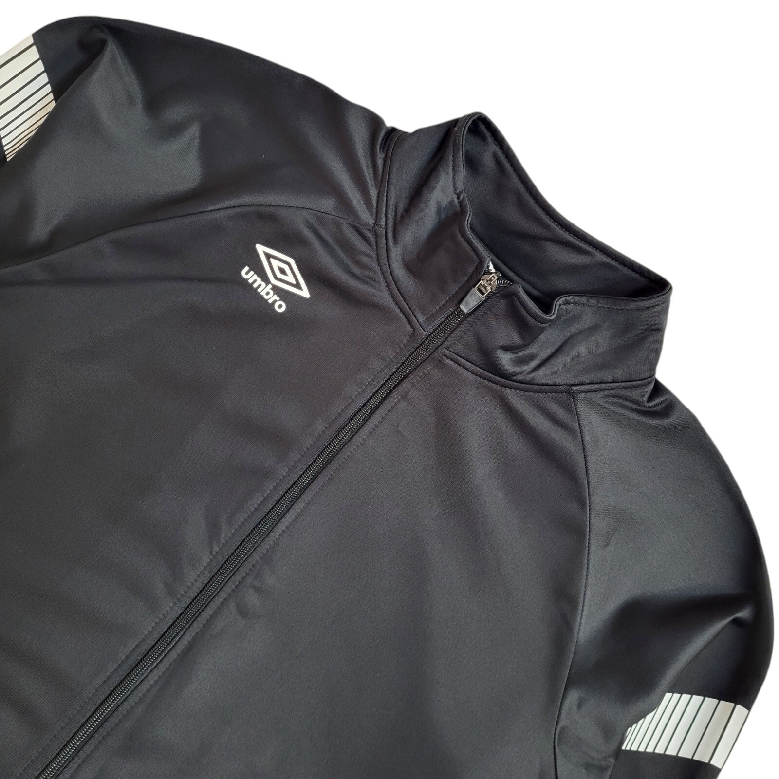 Umbro Black Full Zip Sports Modern Tracksuit Top Jacket UK Men's Size S