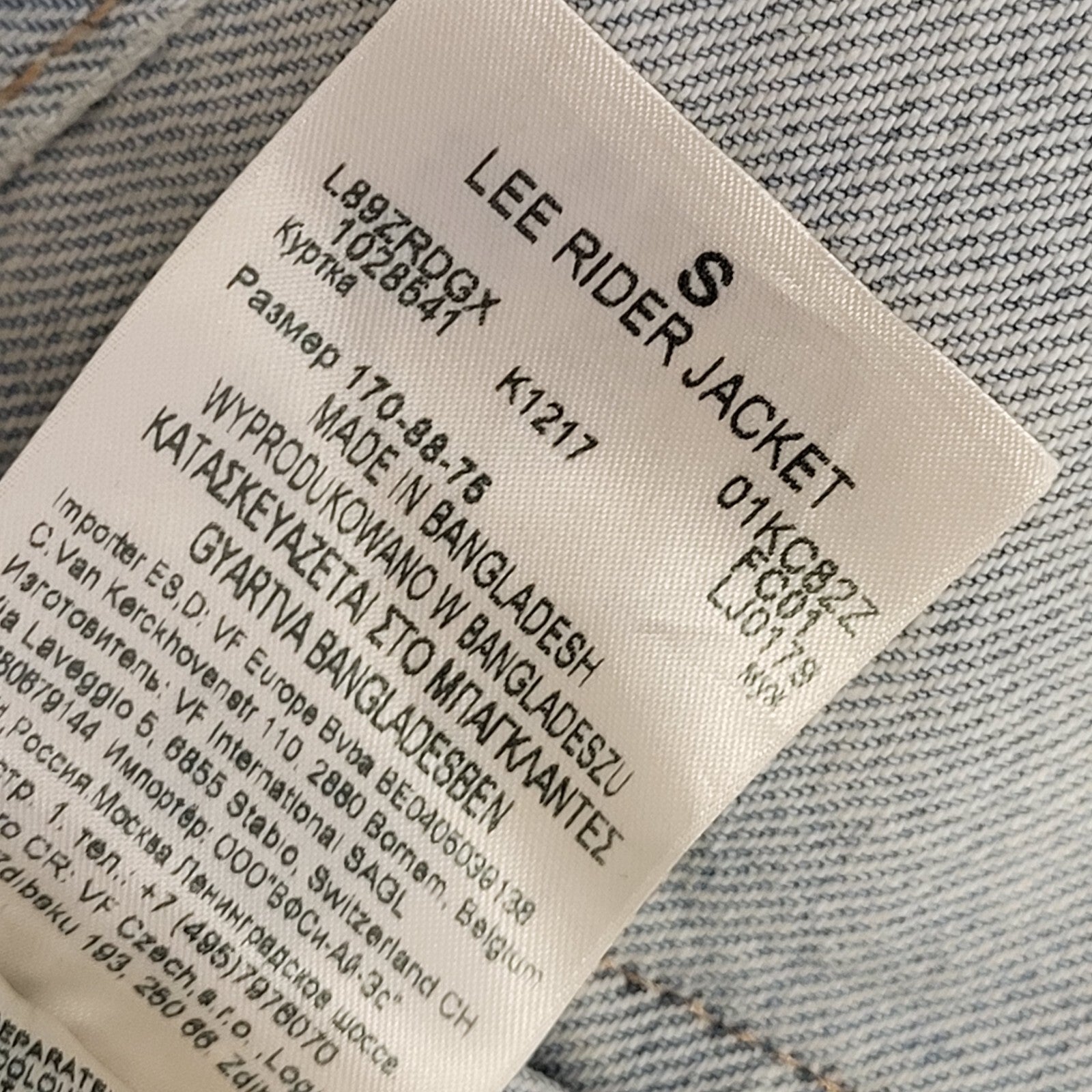 Lee Vintage 90's Light Blue Button Up Collared Denim Jacket Men's UK Size S