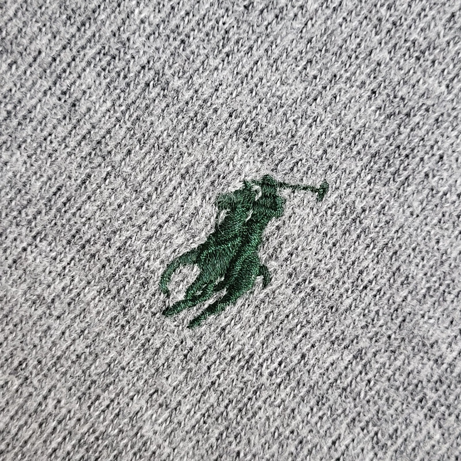 Polo Ralph Lauren Grey Roll Neck Vintage Y2K Jumper Men's UK L
