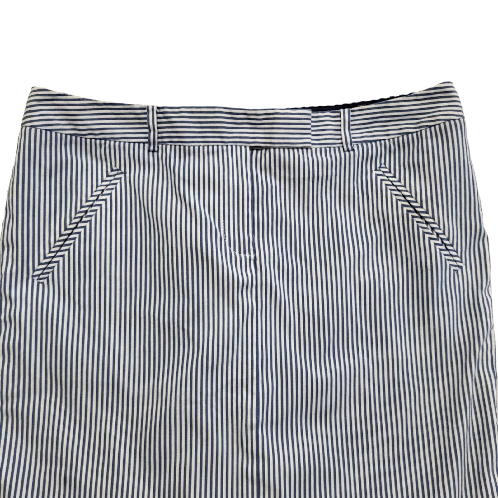 Tommy Hilfiger Blue & White Striped Skirt Y2K Womens UK Size 14 (usa 10) W32