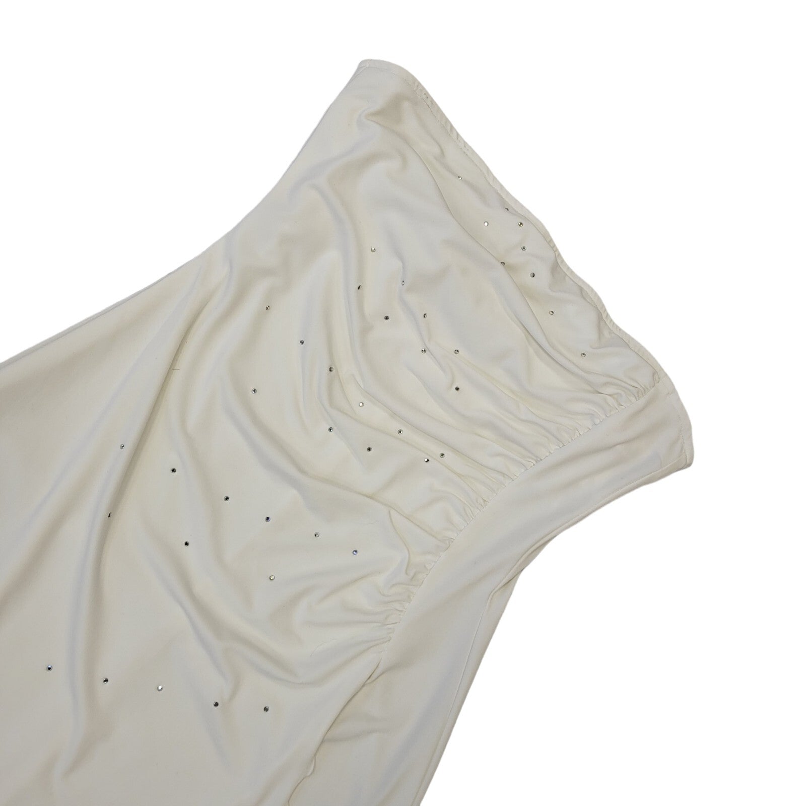 Rebecca Vintage 90s White Sleeveless Dress Uk Women's Size 8-10