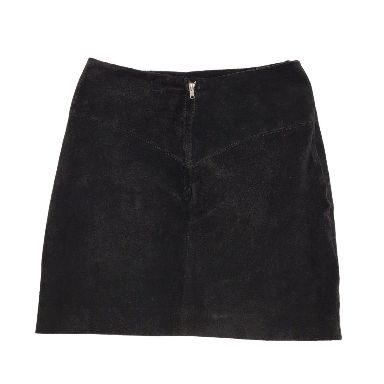 Hippie Shake 80's Vintage Black Suede Skirt Women's Size L W30