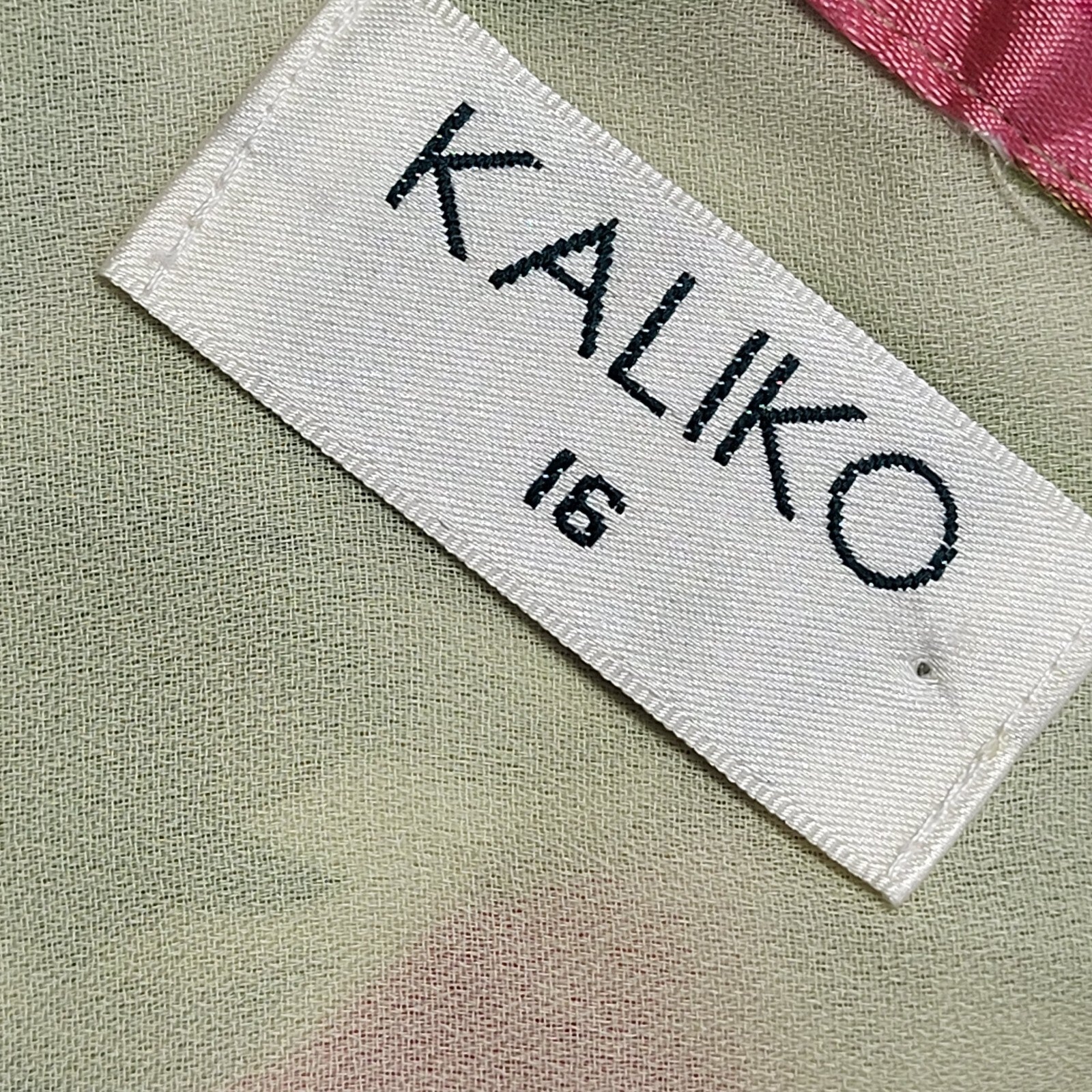 Kaliko Vintage Y2K Pink & Green Floral Midi Trumpet Skirt  Womens UK Size 16