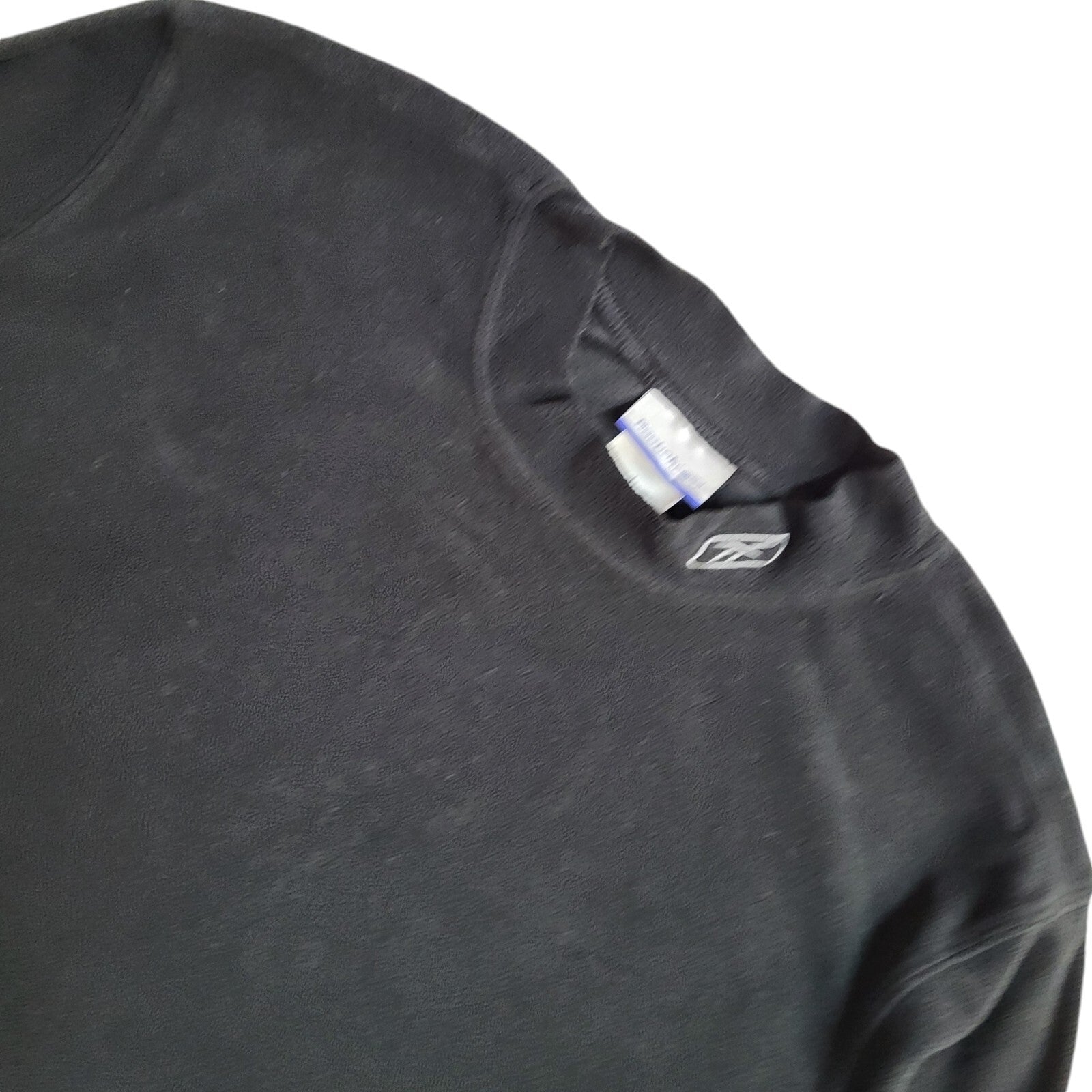 Reebok Sports Fleece Black 90s Sweatshirt Round Neck UK Men's XL