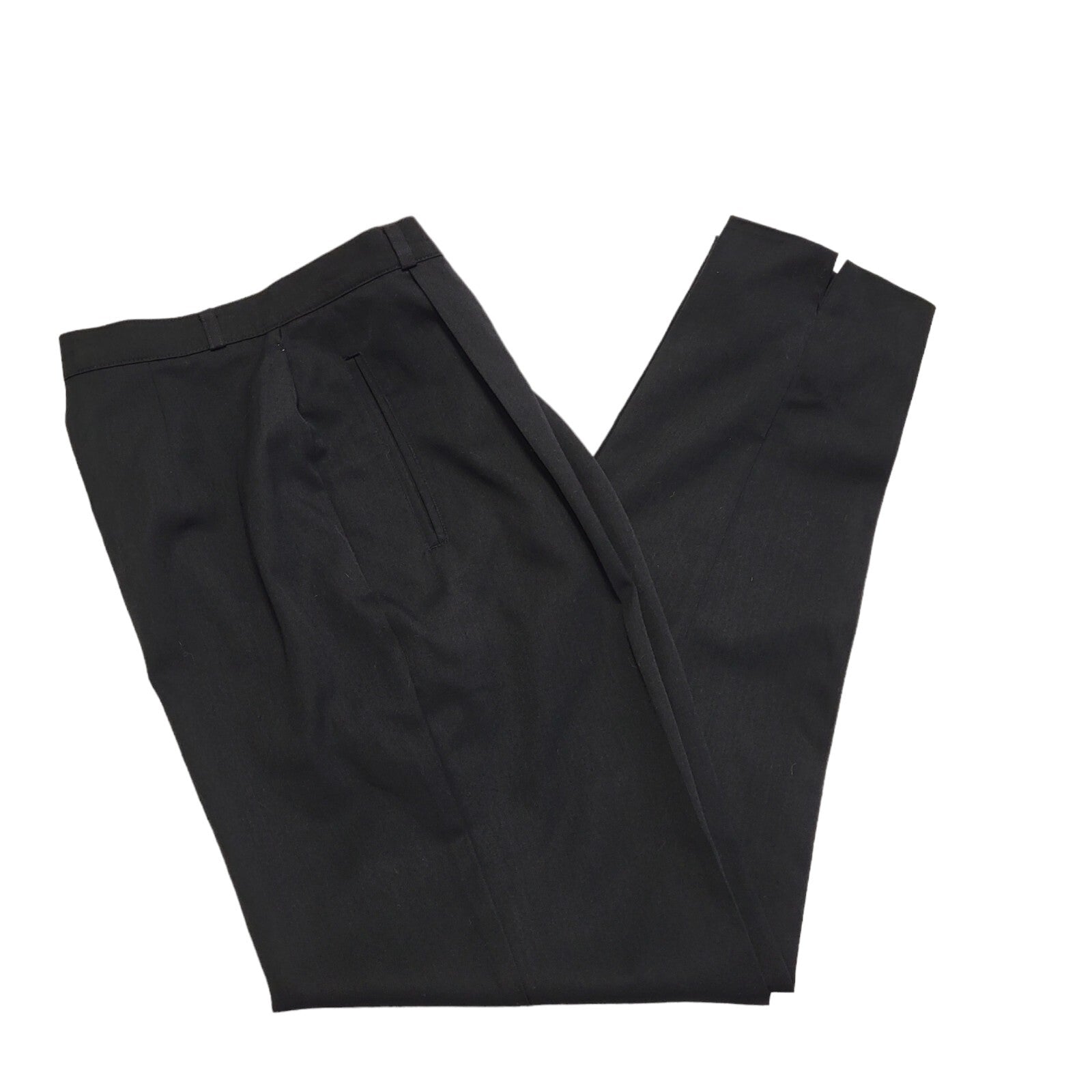 Marks & Spencer 90s Black Tapered Trousers Uk Women's 12 W30 L29