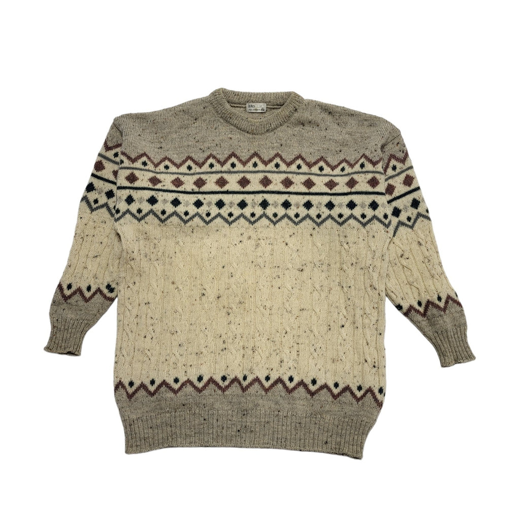 BHS Vintage 90's  Beige Wool Jumper Mens UK Size Medium