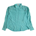 Marco Pecci Turquoise 90's Long Sleeve Pleated Shirt Women's UK Size 12