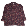 New Look Maroon 90's Long Sleeve Floral Tie Waist Shirt Women's UK Size 16