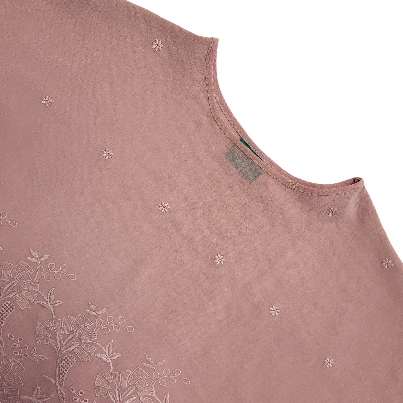 Canda Vintage 90's Pink Round Neck Short Sleeve Womens Top Size 14