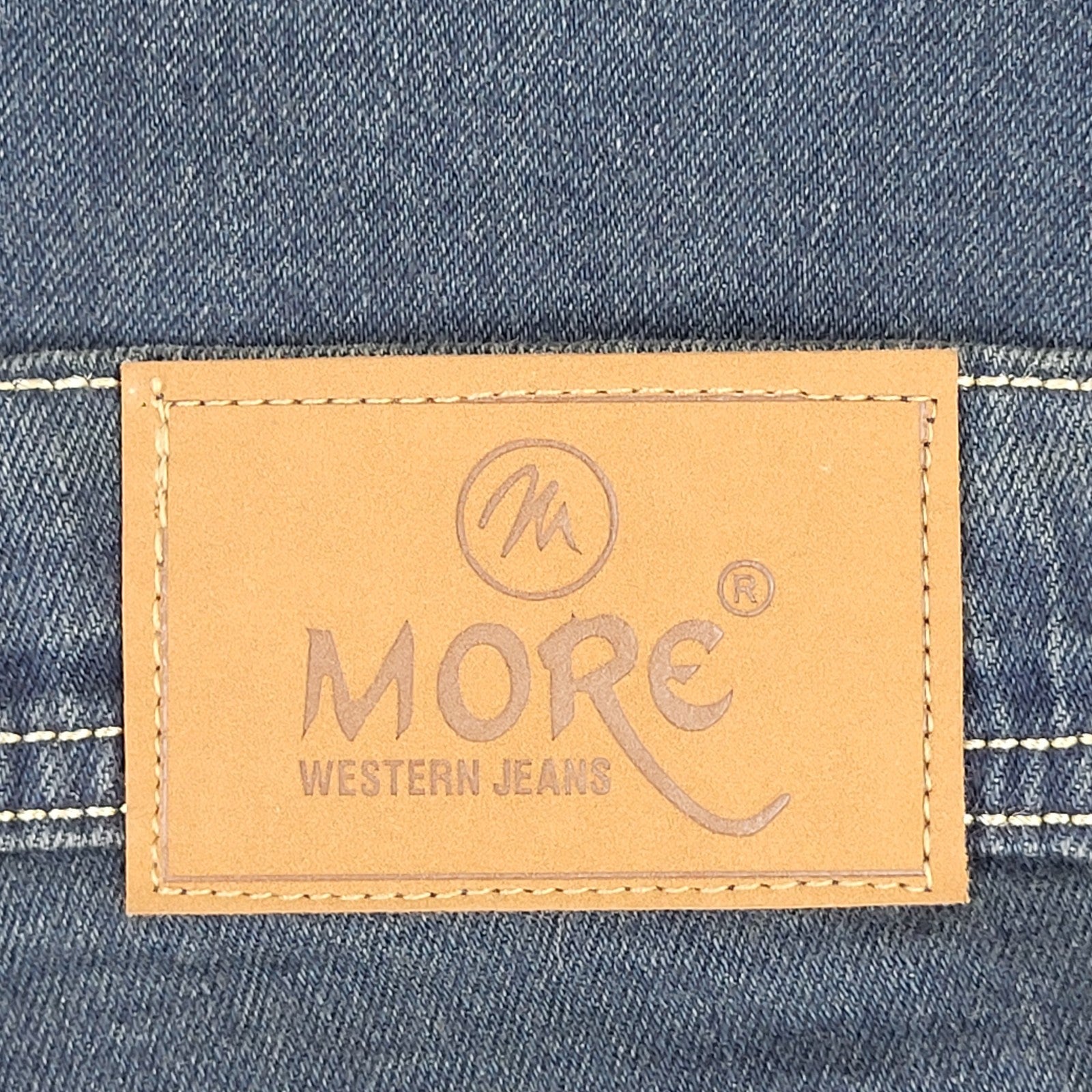 More Western Jeans Dark Blue Tapered Denim Uk Men's Size XL W36 L32