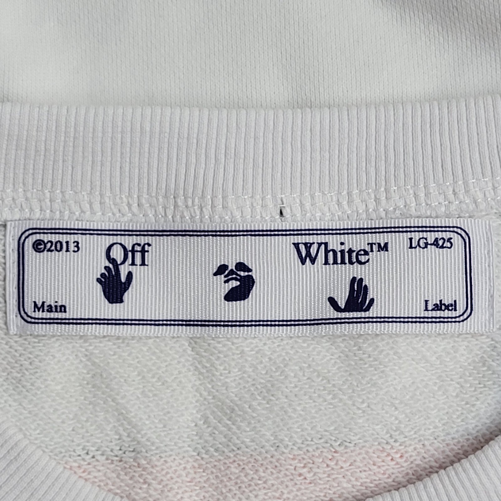 Off White Y2K Vintage White  Sweatshirt Men's Size XL Bnwt