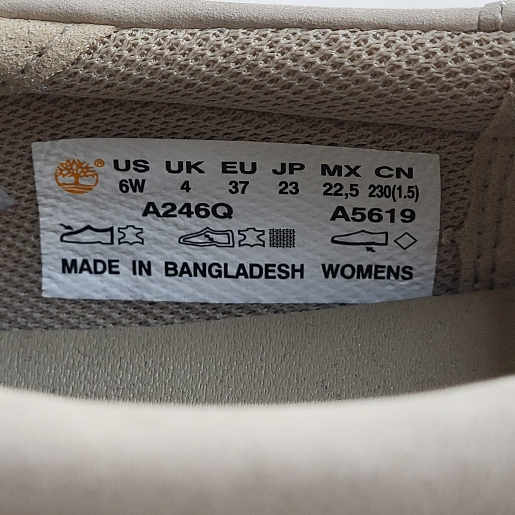 Timberland Beige Slip-Up Leather Shoes Uk Women's Size 4