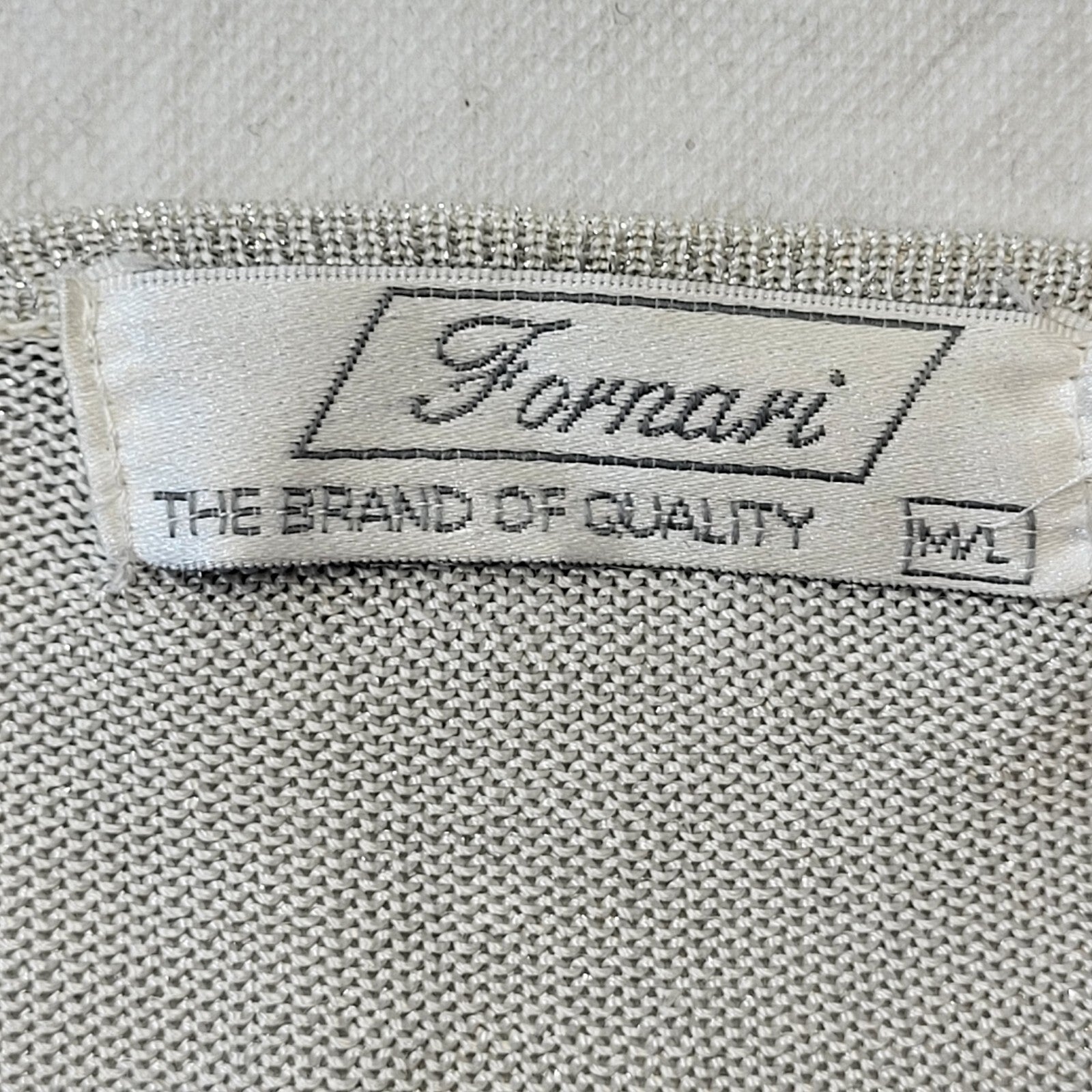 Fornari 90s Vintage Grey Sparkly Button-Up Cardigan Women's Size M/L