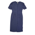 Etam 90s Vintage Blue Buttoned Shift Dress Women's Size 14