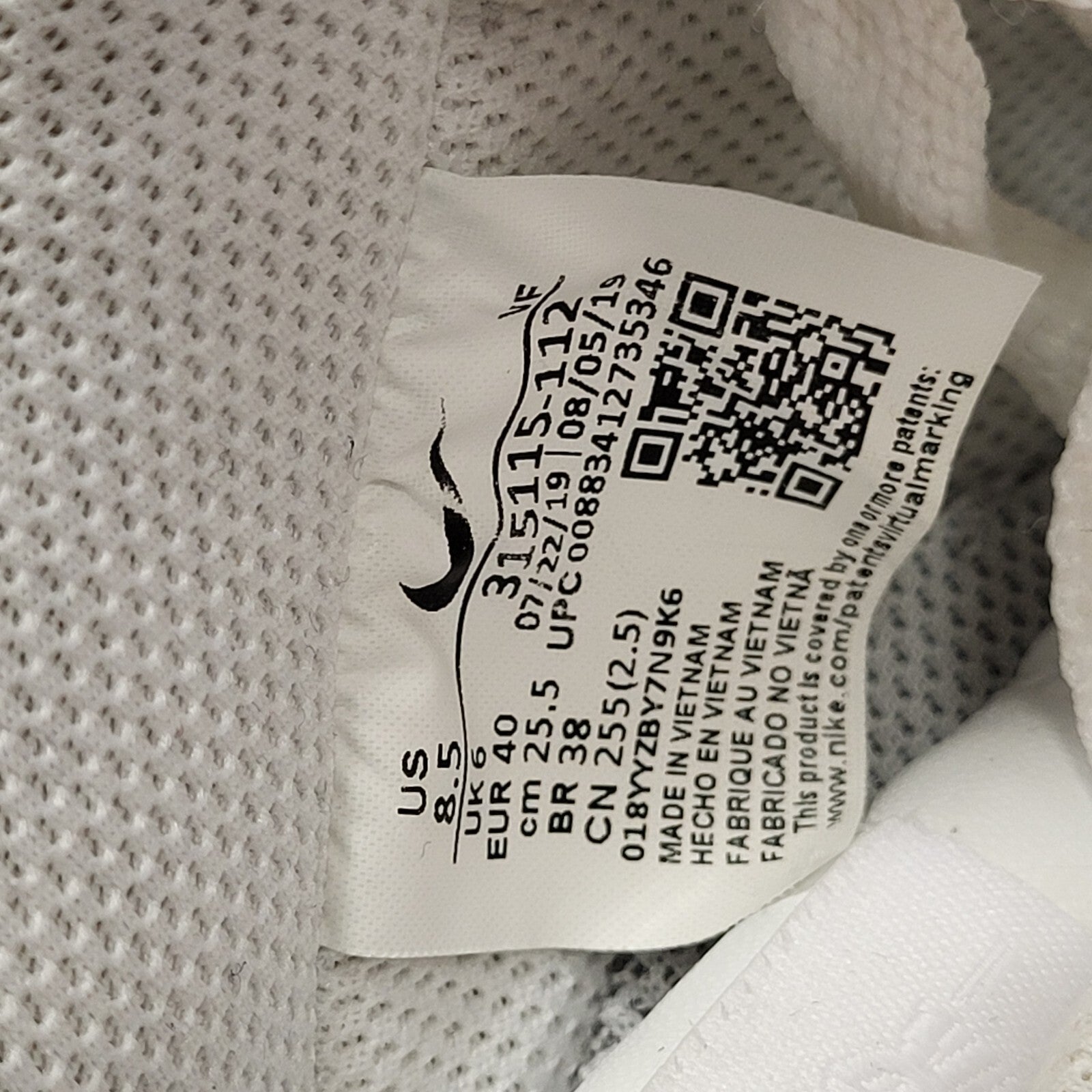 Nike Air Force 1 Low White Leather Women's Trainers Uk 6