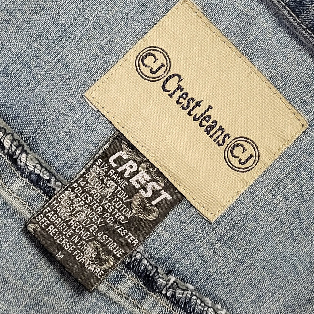 Crest Jeans Dark Blue 90s Vintage Button Denim Jacket Uk Women's Size M