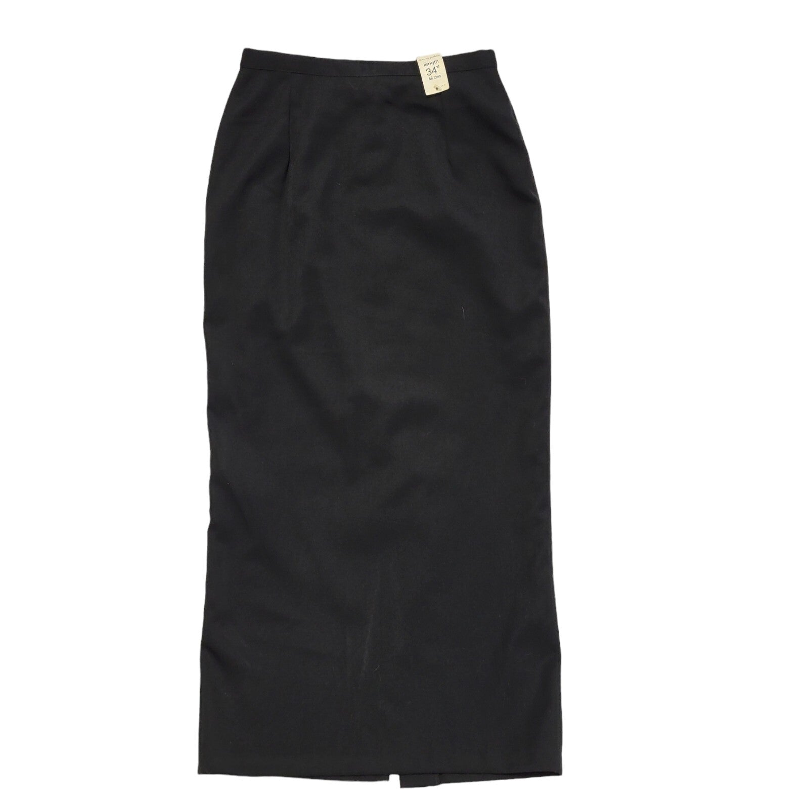 Dorothy Perkins Vintage 90's Black Straight Skirt Uk Women's Size 10 Bnwt W28