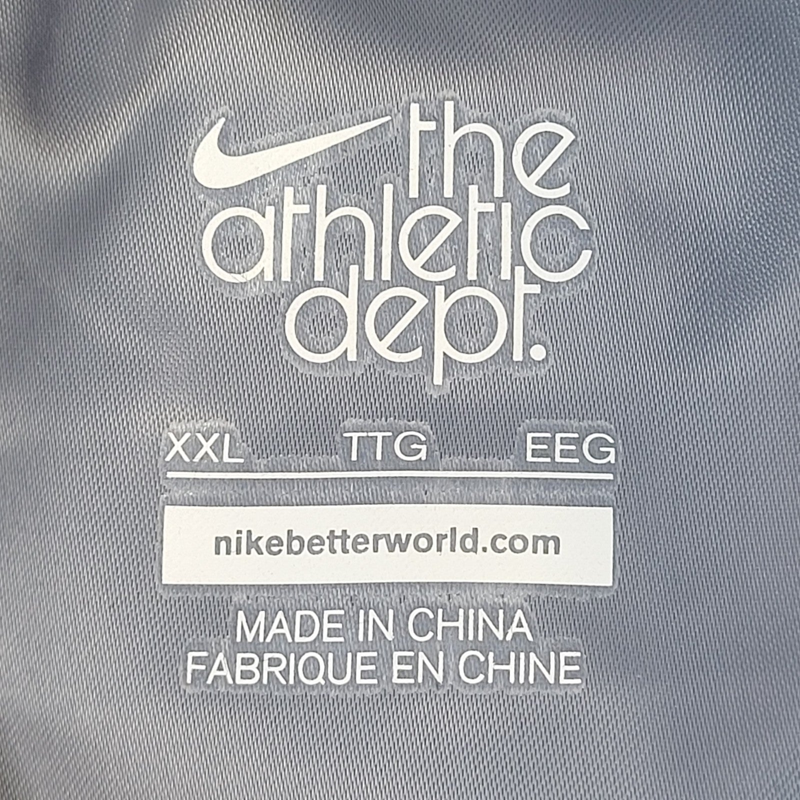 Nike Grey & Blue Snap Fasten Windbreaker Y2K Jacket UK Men's Size XXL
