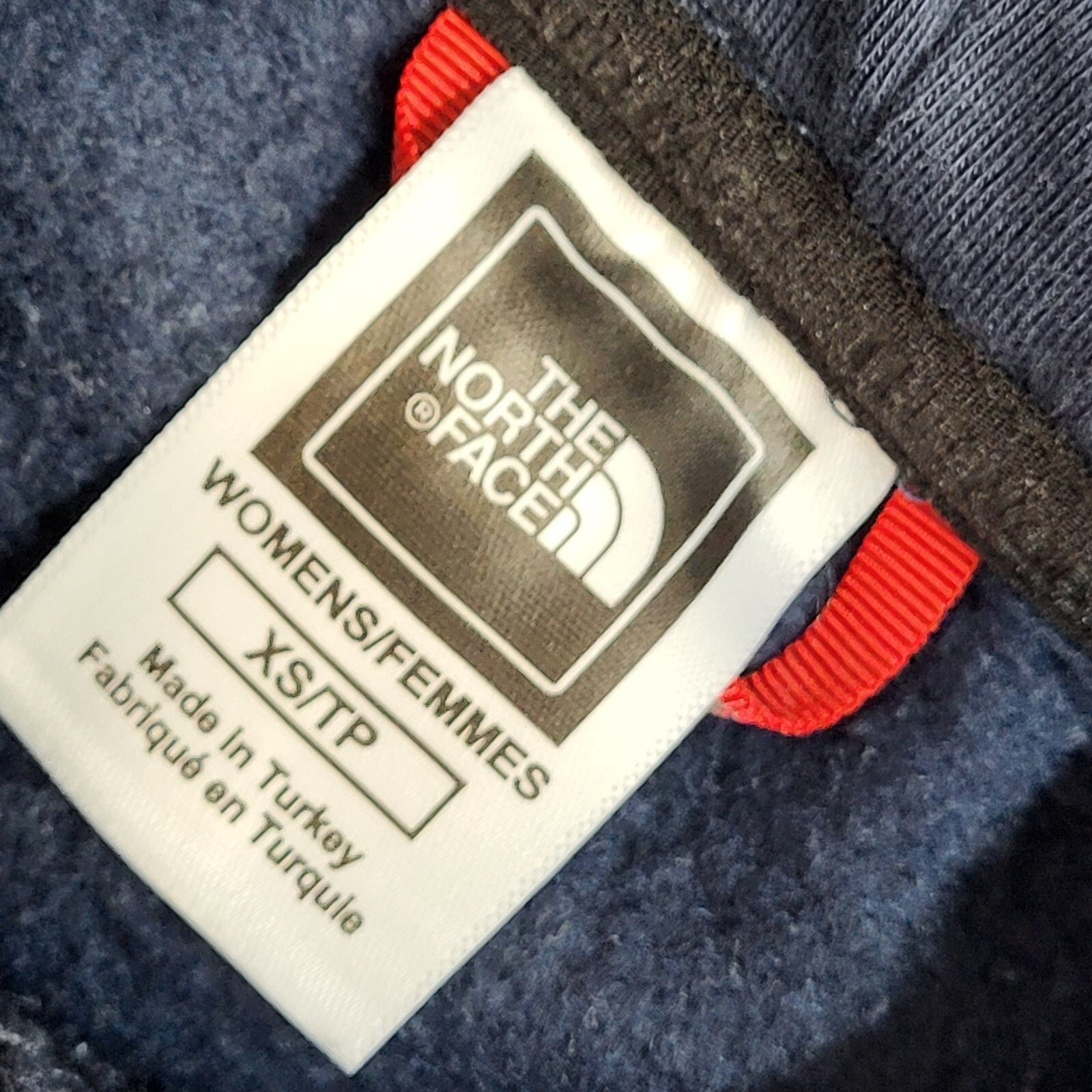 The North Face 90's Blue Drawstring Sports Hoodie UK Women's Size XS