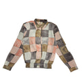 Hamells Vintage 80's Pink,Grey & Brown Patch Long Sleeve Shirt Womens UK 10
