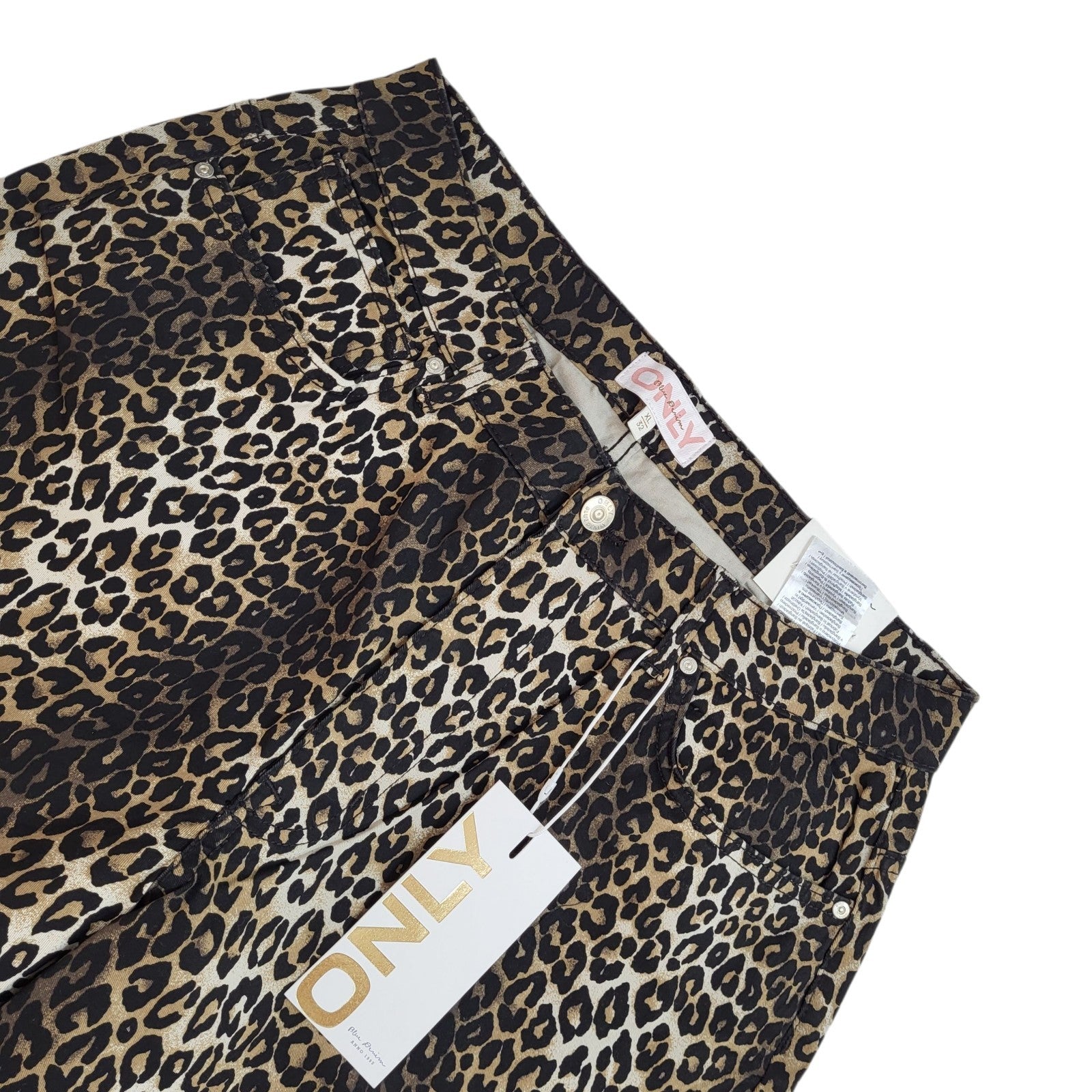 Only Dress Trousers Brown Madison Wide Leg Uk Women's XL 14 W32 L30 Bnwt