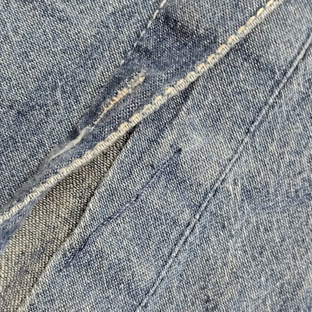 Sehar Vintage 90s Blue Long Sleeve Denim Shirt Dress Uk Women's Size L W30-42