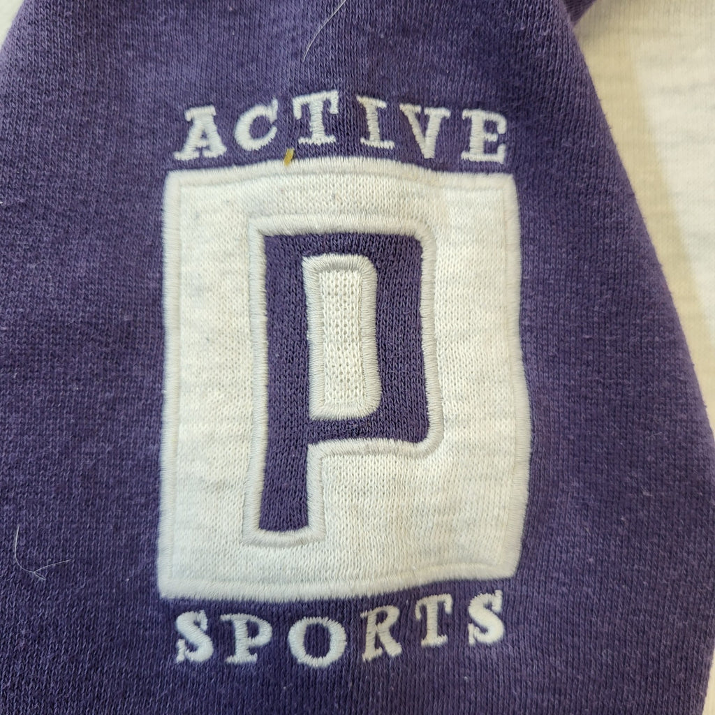 Puma 90s Vintage Grey & Purple Crew Neck Sweatshirt Men's Size XL