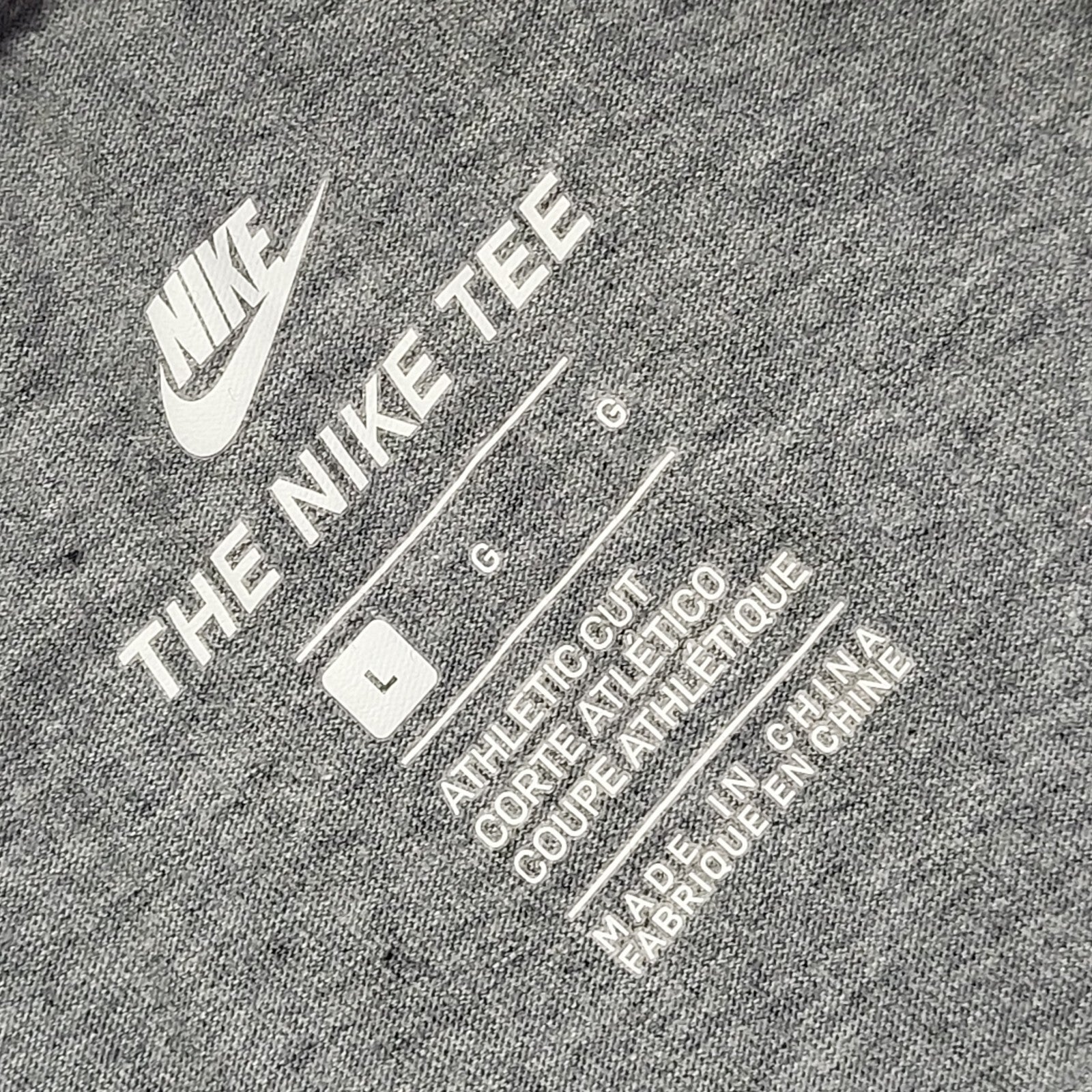 Nike Tee Y2K Grey Vintage Short Sleeve Round Neck T-Shirt Uk Men's Size L