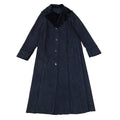 David Barry Black Vintage 90s Faux Suede Fur Coat Women's Size 14