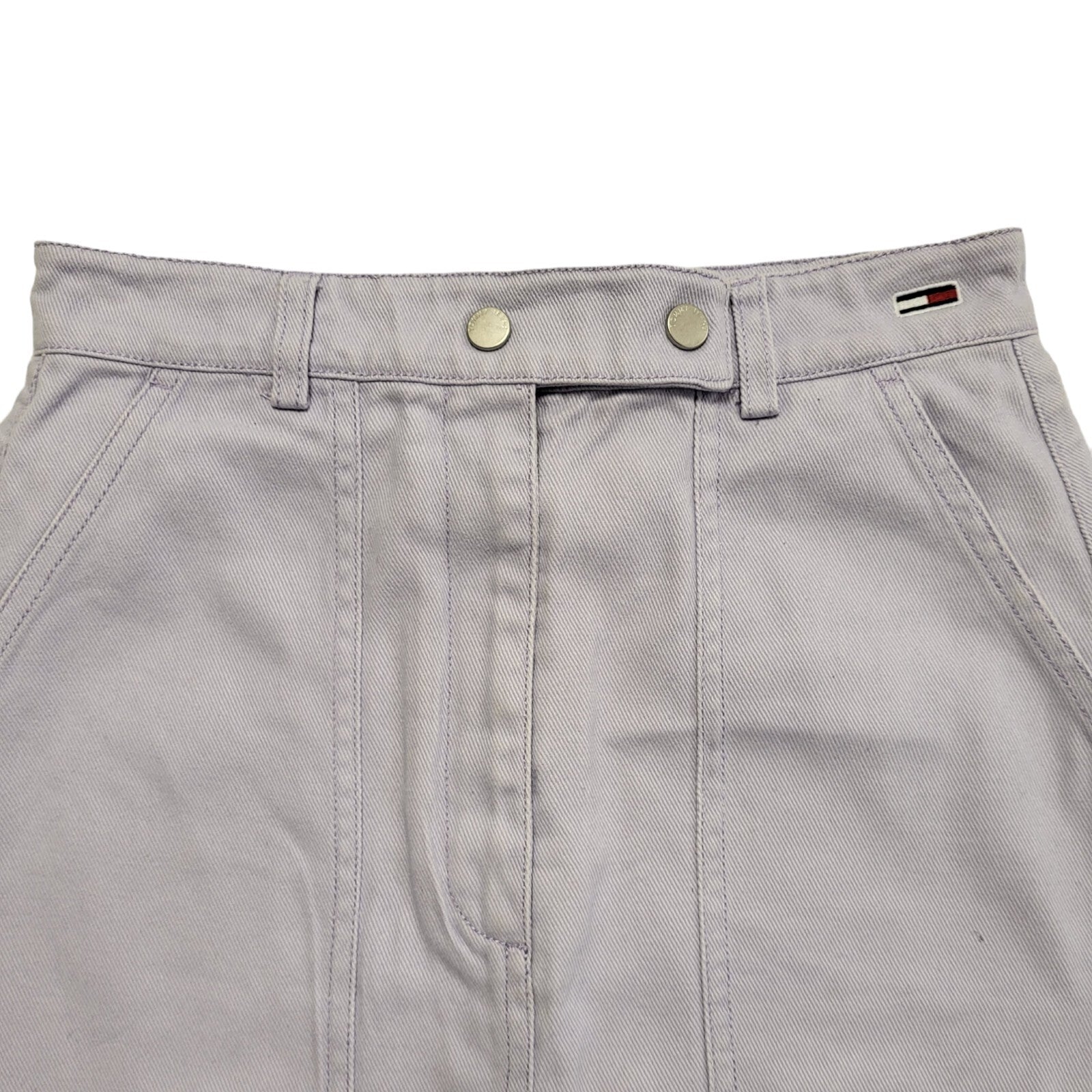 Tommy Jeans Purple Denim Mini Skirt Uk Women's Size Small W26