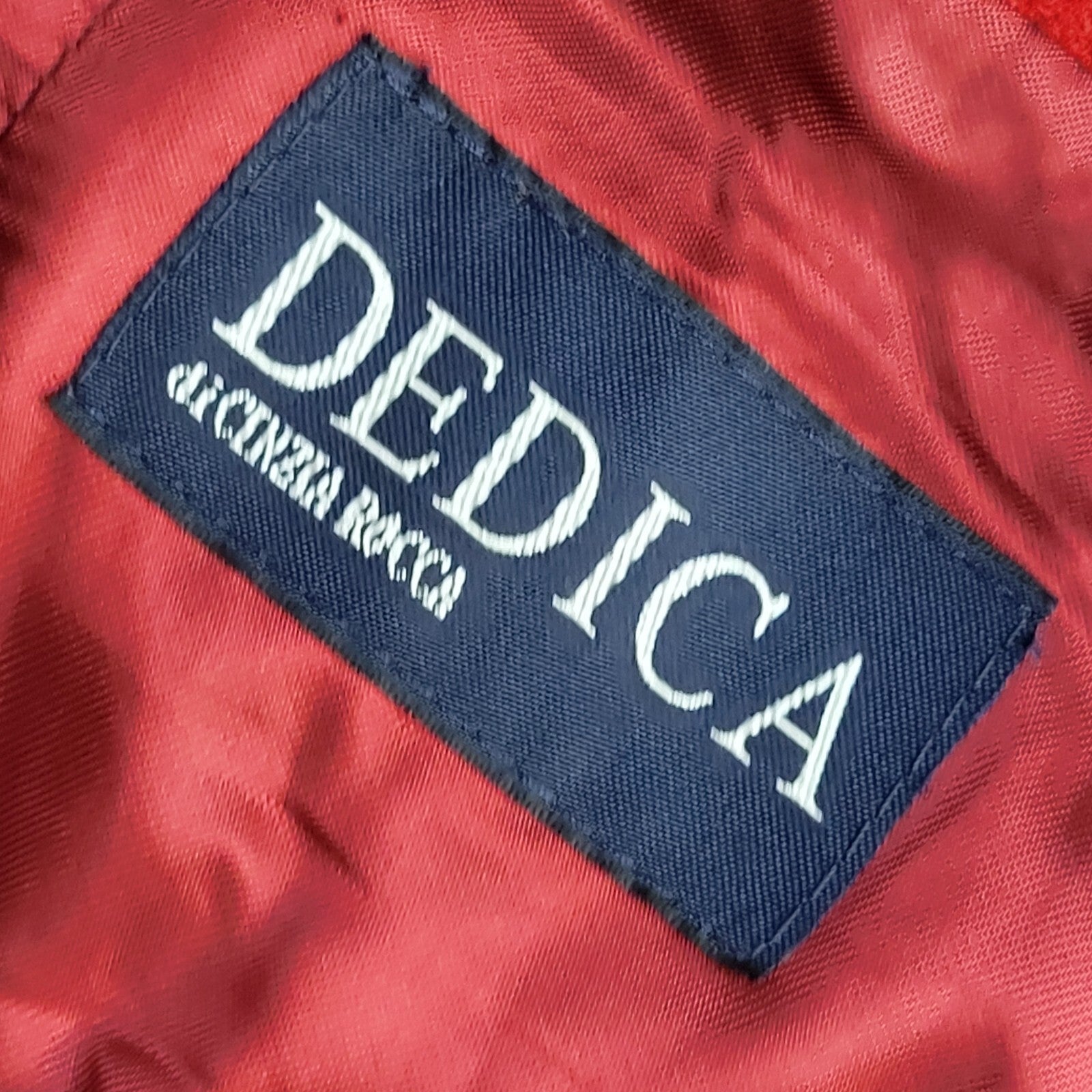 Dedica Red Vintage 80s Button Wool Coat Uk Women's Size 12