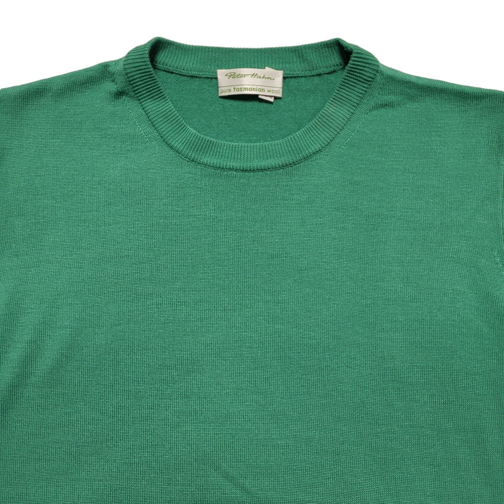 Peter Hahn Vintage 80's Green Short Sleeve Round Neck Jumper Womens UK 16