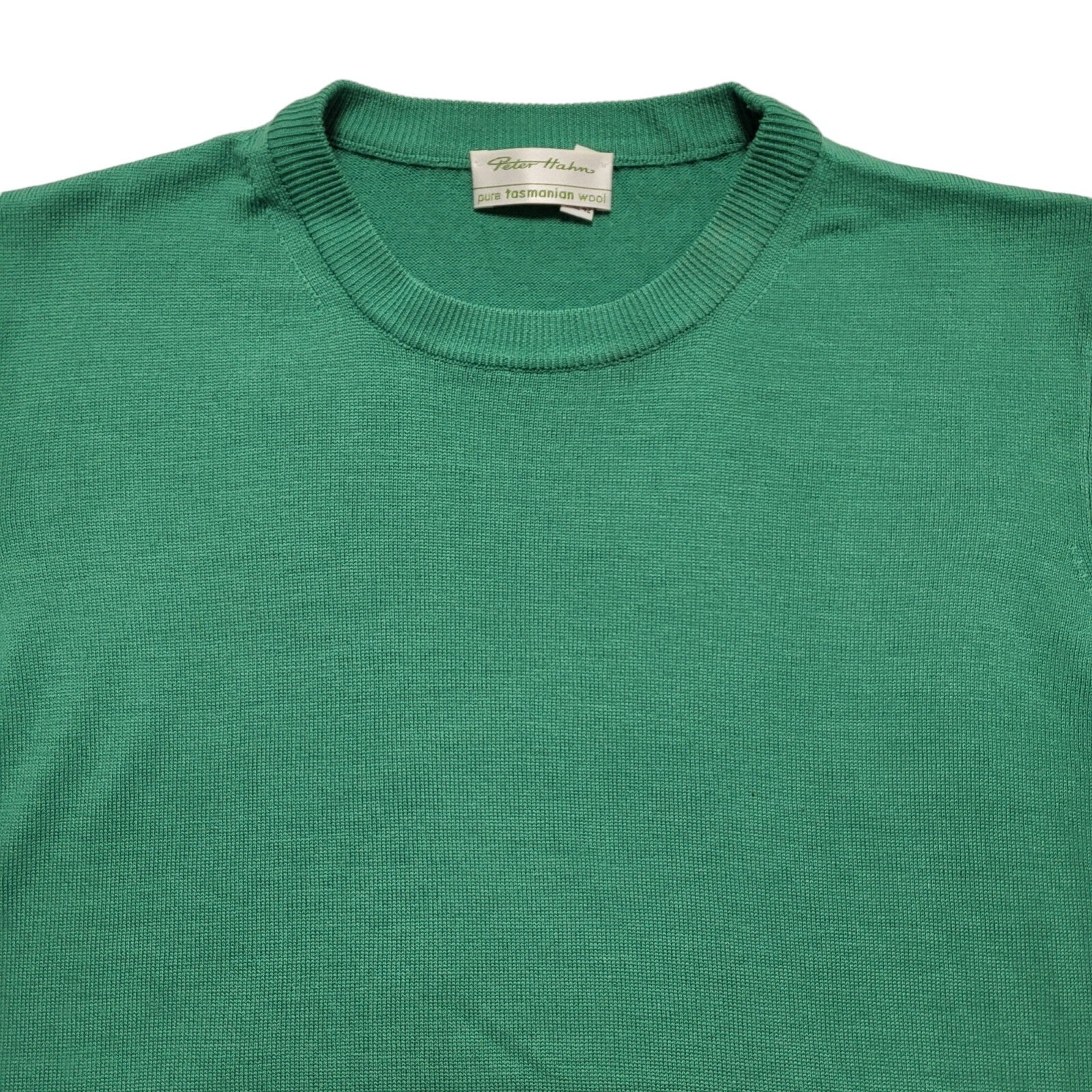 Peter Hahn Vintage 80's Green Short Sleeve Round Neck Jumper Womens UK 16