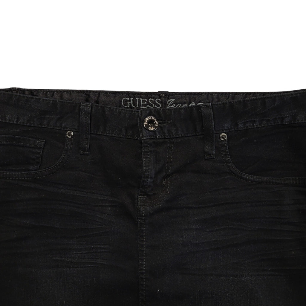 Guess Black Denim Mini Skirt Uk Women's Size 12 W30