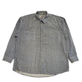 Coandin Vintage 80's Blue & White Checked Long Sleeve Shirt Mens UK Size XXL